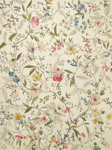 Wild Flowers Design for Silk Material by William Kilburn